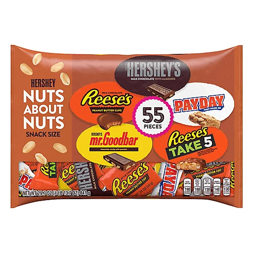 Hershey's Nuts About Nuts Snack Size Assorted Candy Bars 55 | Shop KJ's