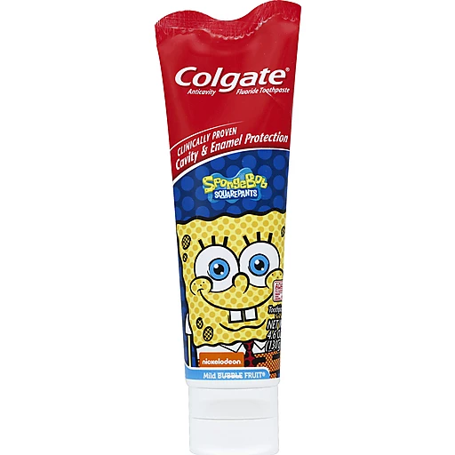 Colgate Spongebob Squarepants Fluoride Toothpaste Mild Bubble