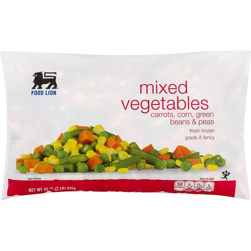 Food Lion Mixed Vegetables, Fresh Frozen, Grade A Fancy, Canned Vegetables