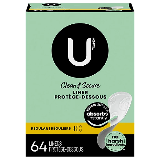 U by Kotex Lightdays Liners, Extra Coverage, Unscented, 80 Count (Pack of 6)