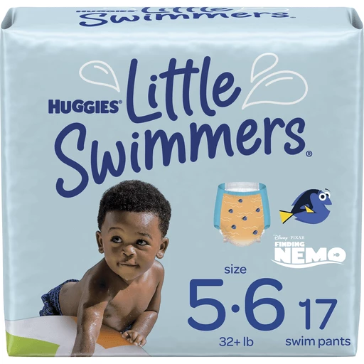 Huggies Little Swimmers Disposable Swim Diapers, Size 5 6 (32+ 17 Ct | Swim & Training Pants | D&W Fresh Market