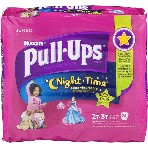 Huggies Pull Ups Night Time Girl 2 - 4 Years