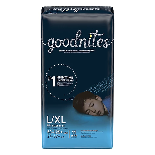Goodnites Girls' Bedwetting Underwear, L/XL (60-125+ lbs), 27 ct