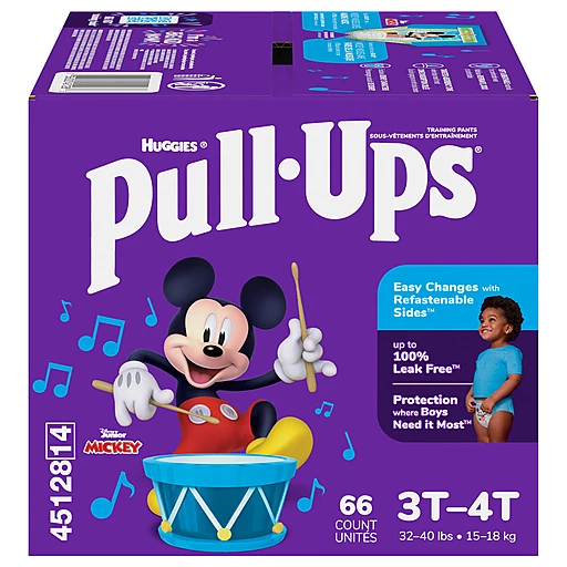 Huggies Pull-Ups Plus, Girls Training Pants 3T-4T (32-40 lb/15-18