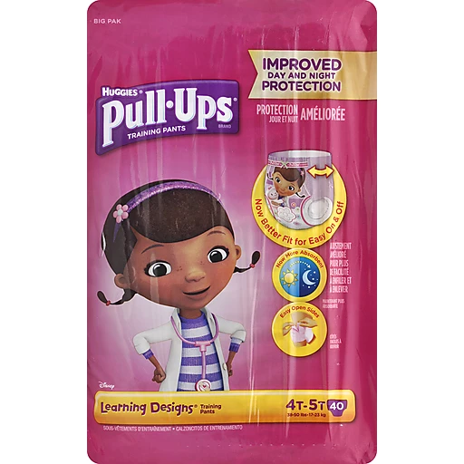 Pull-Ups Learning Designs Potty Training Pants for Girls, 4T-5T (38-50  lb.), 40 Ct. (Packaging May Vary)