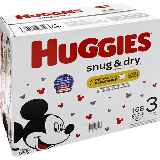 Huggies Snug And Dry 3 168 Ct | Diapers & Training Pants | Cost U Less