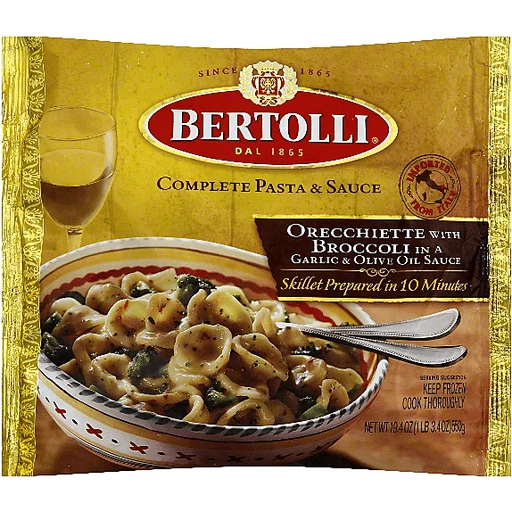 Bertolli Complete Pasta & Sauce, Orecchiette with Broccoli in a Garlic and  Olive Oil Sauce. | Shop | Valli Produce - International Fresh Market