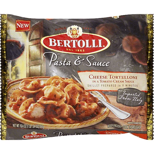 Bertolli Pasta & Sauce Tortelloni, Cheese, in a Tomato Cream Sauce | Frozen  Foods | Oak Point Market