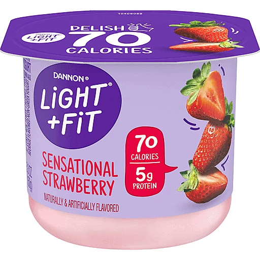billede forstyrrelse brugt Light + Fit Nonfat Gluten-Free Sensational Strawberry Yogurt, 5.3 Oz. |  Single Traditional Yogurt | Festival Foods Shopping