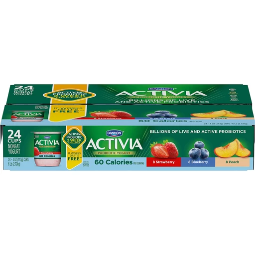 Activia Blended Peach Lowfat Probiotic Yogurt