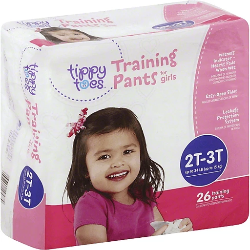 Top Care® For Girls 2t-3t Jumbo Pack Training Pants 26 Ct Bag, Diapers
