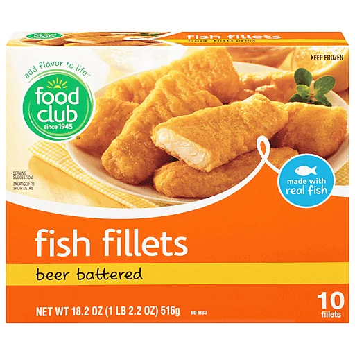 Food Club Beer Battered Fish Fillets 10 ea, Frozen Foods