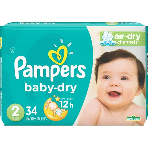 Quagga omringen ondanks Pampers Baby-Dry Diapers Size 2 34 Count | Baby | Foodtown