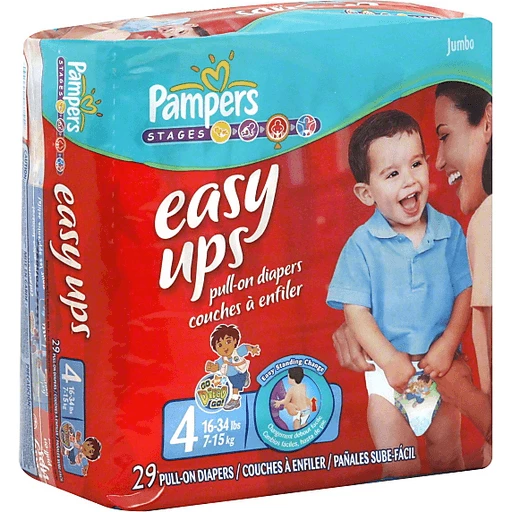 Pampers Easy Ups Pull-On Diapers, Size 4 (16-34 lb), Go Diego Go!, Jumbo, Shop