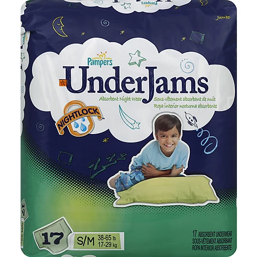 Pampers UnderJams Size S/M Absorbent Night Wear 17 ct | Baby | Fresh
