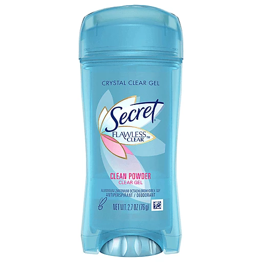 Secret Antiperspirant/Deodorant, Clean Powder, Crystal Clear Gel 2.7 oz | & Bassett's Market