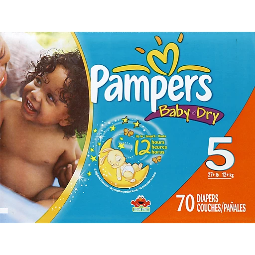 Pampers Baby Dry Diapers, Size 5 lb), Sesame Street | Shop Matherne's