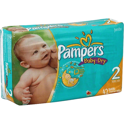 woestenij Onhandig tegel Pampers Baby Dry Diapers Size 2 (12-18 lb) Jumbo Pack - 42 CT | Diapers &  Training Pants | Superlo Foods