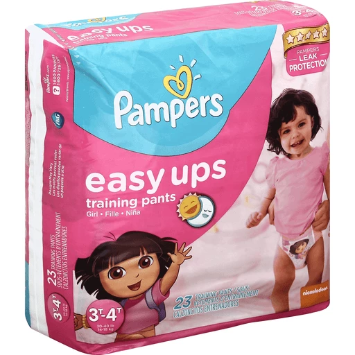 Pampers Easy Ups Girl Trainers Jumbo Pack, Size 6 S4T/5T, 19 Count