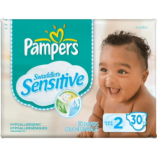 Pampers Swaddlers Sensitive Size 2 Jumbo Pack 30 CT | Stuffing |