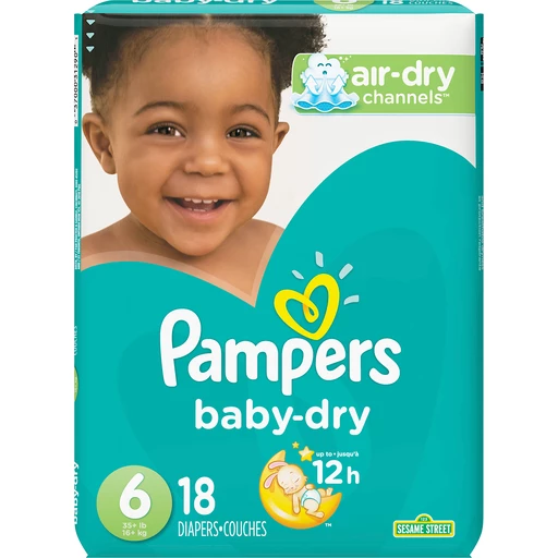 Pampers Baby-Dry Size 6 Diapers 18 ct Pack | Diapers Training Pants | Valli - International Fresh Market