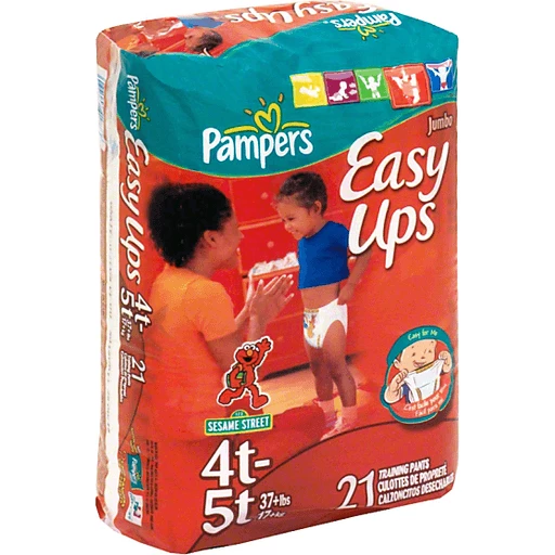 Pampers Easy Ups Training Pants, Size 4T-5T (37+ lbs), Sesame Street, Jumbo, Diapers & Training Pants