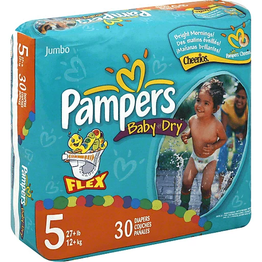 Pampers Baby Dry Size 5 (27+ lb), Sesame Street, Jumbo | Diapers & Training Pants | Robert Fresh Shopping