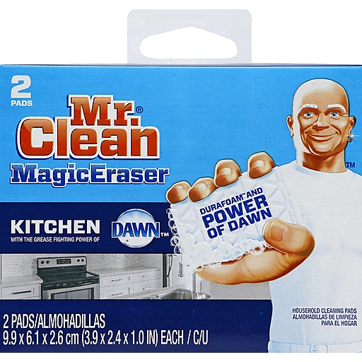 Gạch sạch bếp Mr. Clean Magic Eraser Kitchen Scrubber giúp bạn dễ dàng làm sạch các mảng bẩn bám trên gạch của bếp. Với thiết kế đặc biệt, sản phẩm này không hề gây trầy xước hay tổn thương cho bề mặt gạch. Hãy xem hình ảnh liên quan để khám phá vẻ đẹp mới mẻ của sàn bếp sau khi được làm sạch.