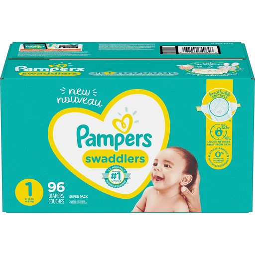 Gemakkelijk Een bezoek aan grootouders adverteren Pampers Swaddlers Newborn Diapers Size 1 96 Count | KJ's Market