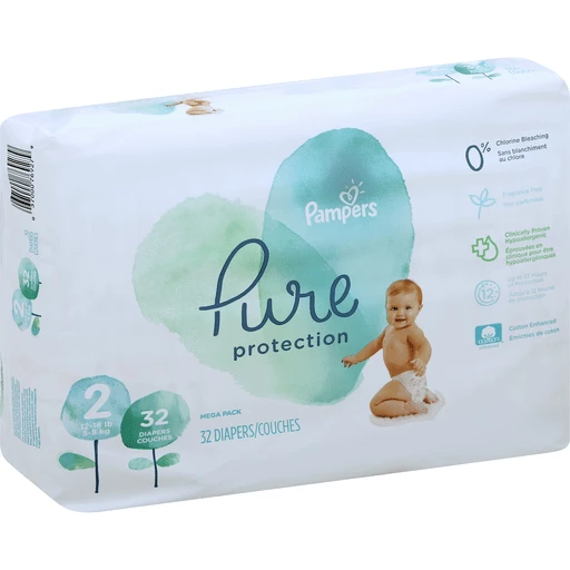 Relativiteitstheorie winkelwagen Distilleren Pampers Pure Protection Diapers, 2 (12-18 lb), Mega Pack | Diapers &  Training Pants | Festival Foods Shopping