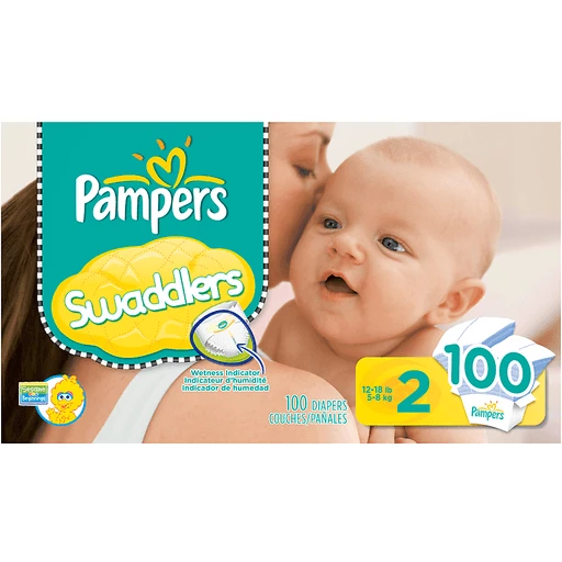 Pampers Swaddlers Diapers Size 2 Super Pack 100 Count | Diapers & Training  Pants | Foodtown