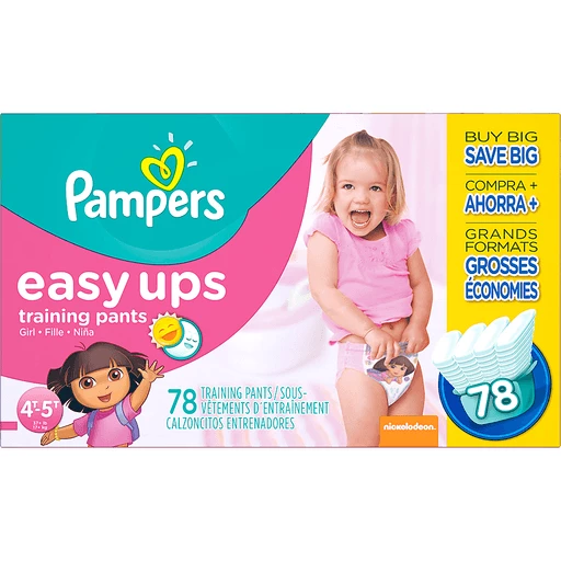 Pampers Easy Ups Girls Size 4T-5T Training Pants 78 ct Box, Shop