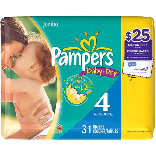 Pampers Baby Dry Size 4 Diapers 31 ct Pack | Diapers & Training | Country Mart (KC Group)
