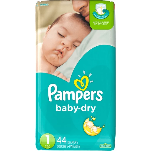 Neem een ​​bad Walter Cunningham munitie Pampers Baby-Dry Diapers, Sesame Street, 1 (8-14 lb), Jumbo Pack | Diapers  | Martins - Emerald