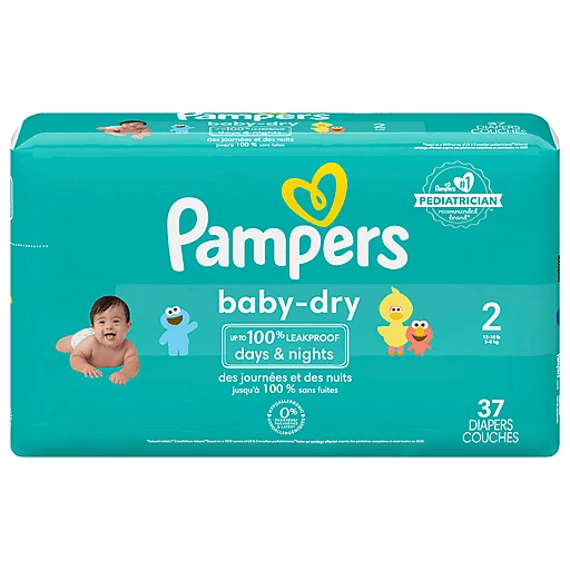 Pampers Diapers, Sesame Street, Size 2 lb), Jumbo Pack 37 ea | Diapers Training Pants | Produce - International Fresh Market