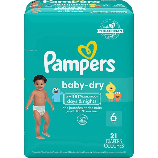 Pampers Baby Dry Diapers Size 6 Jumbo | Size 6 Diapers | Big Y Foods