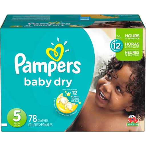 Uiterlijk Volwassen ui Pampers Baby Dry Size 5 78 Ct | Diapers & Training Pants | Cost U Less