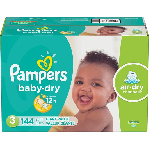 Pampers Baby Dry Diapers, Size 3 (16-28 lb), Sesame Street | Diapers & Training Pants Foodtown