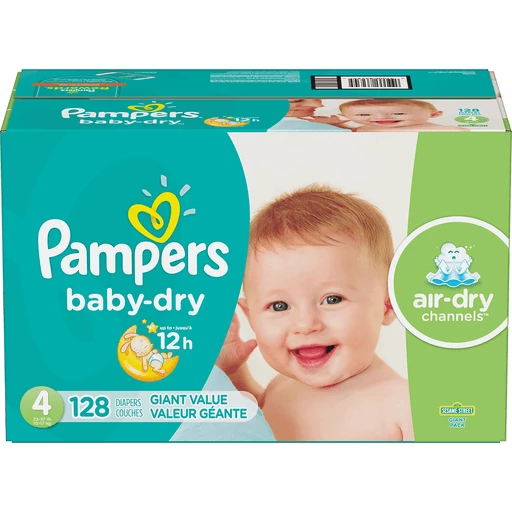 wraak koper kalmeren Pampers Baby Dry Diapers, 4 (23-37 lb), Sesame Street, Giant Value |  Diapers & Training Pants | Foodtown