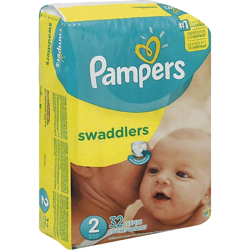 Pampers Swaddlers Size 2 Diapers 32 ct | Diapers & Training Pants | Festival Foods Shopping