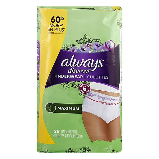 Always Discreet L Maximum Lightly Scented Underwear 28 ea | Buehler's