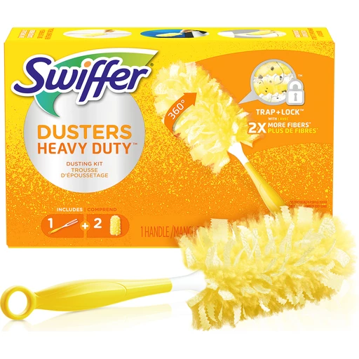 Swiffer 360 Dusters Heavy Duty Dusting Kit (1 Handle, 2 Dusters), Cleaning  Tools & Sponges