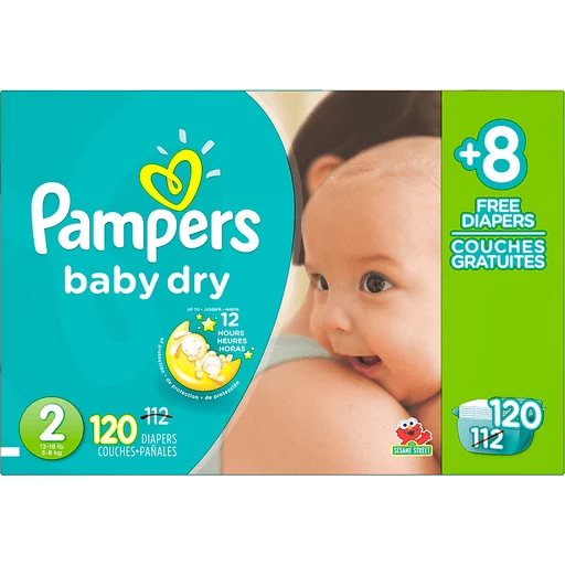 lekkage deken in het midden van niets Pampers Baby Dry Size 2 Diapers 120 ct Box | Shop | Sun Fresh