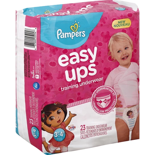 Pampers Easy Ups Training Underwear, 3T-4T (30-40 lb), Dora the Explorer,  Jumbo, Diapers & Training Pants