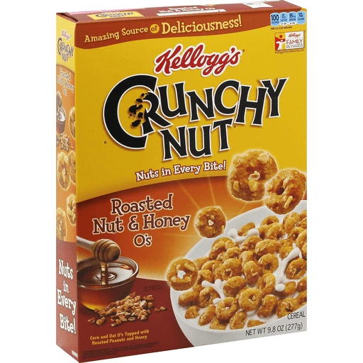 Crunchy Nut Cereal, Roasted Nut & Honey O's, Cereal