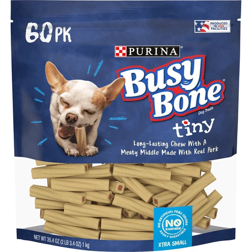 Separar Descubrir nostalgia Purina Busy Made in USA Facilities Toy Breed Dog Bones, Tiny | Dog Treats |  Carlie C's