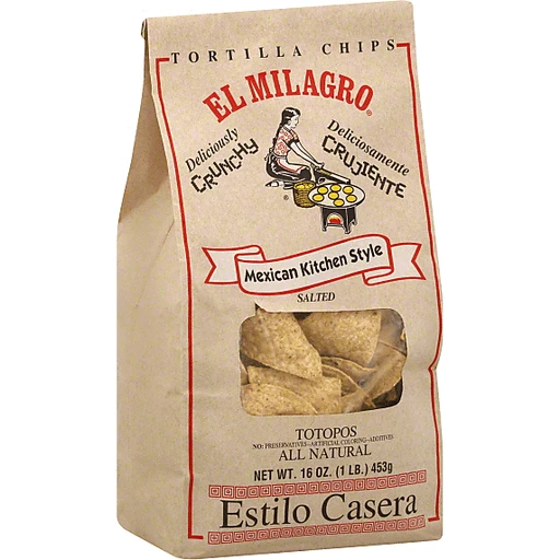El Milagro Mexican Kitchen Style Tortilla Chips Sea Salt | Tortilla |  Festival Foods Shopping