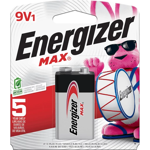 Energizer 9 V Battery (1 Pack), 9 Volt Alkaline Batteries | Batteries & Lighting | Sedano's Supermarkets