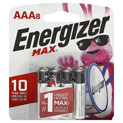 Energizer Max 8 Pack AAA 1.5V Alkaline Batteries 8 ea | Batteries Lighting | Reasor's