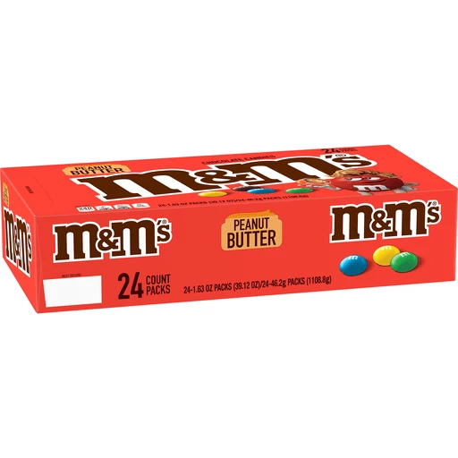 M&M'S Peanut Butter Milk Chocolate Candy, Full Size, 1.63 oz Bag